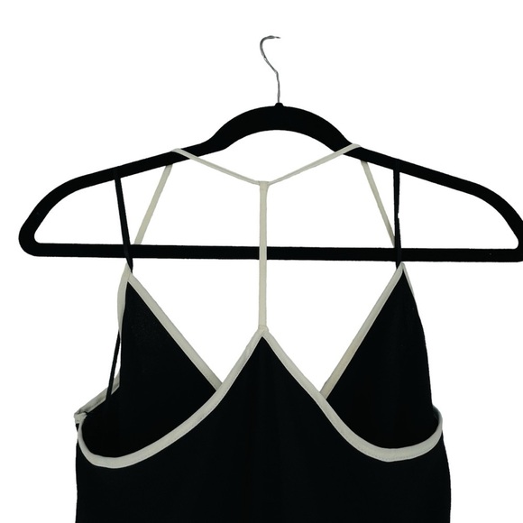 Razor Back Wide Leg Black White Jumpsuit - Sz 0 Chic Date Night Feminine - Picture 12 of 13